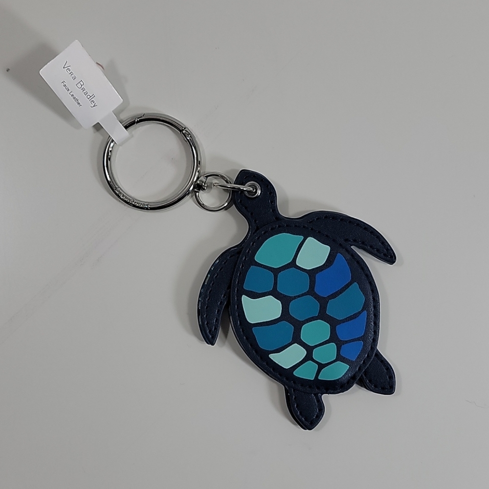 Vera Bradley Blue Island Medallion Mirror Bag Charm